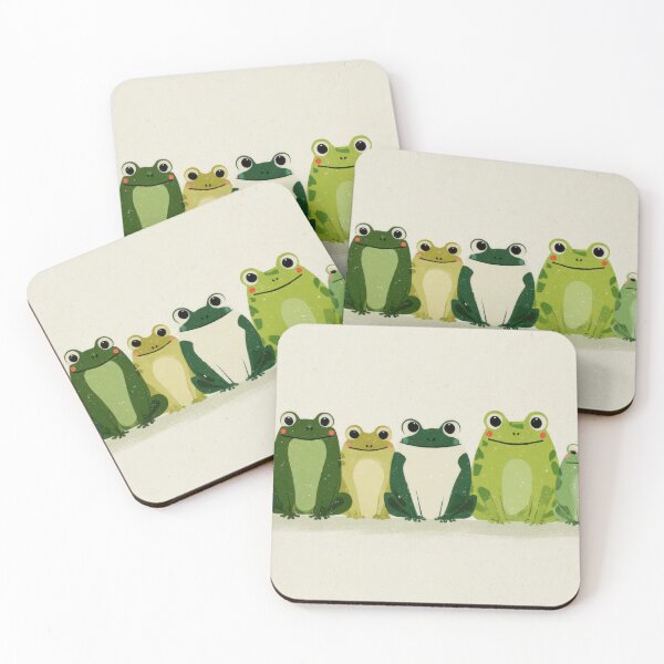 Item preview, Frogs gathered on a light background designed and sold by anytka.