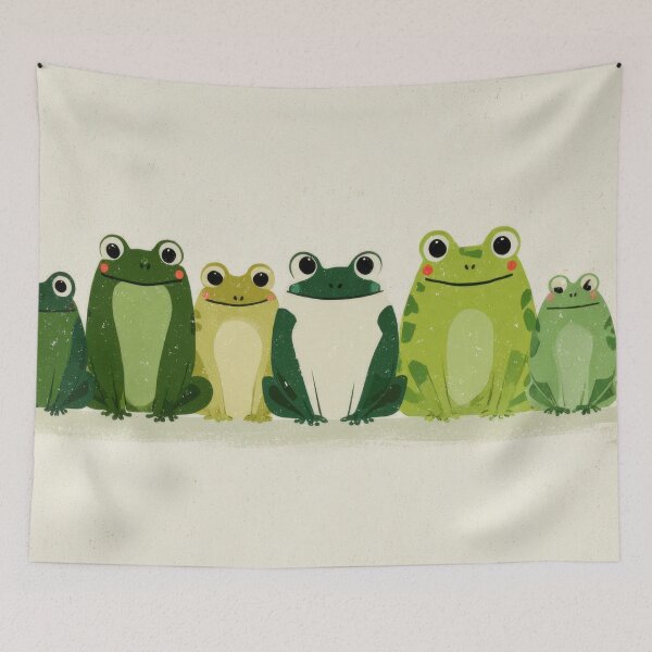 Item preview, Frogs gathered on a light background designed and sold by anytka.