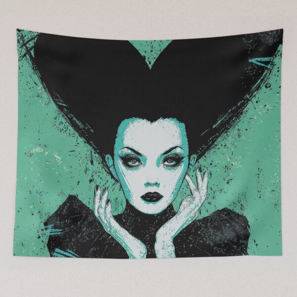Item preview, Woman with heart shaped hair design designed and sold by anytka.