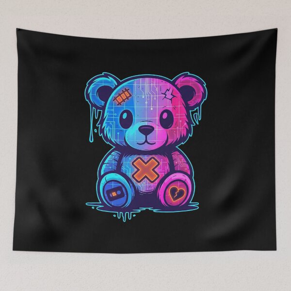 Item preview, Glitch Circuit Teddy Bear designed and sold by MarCinu Art.
