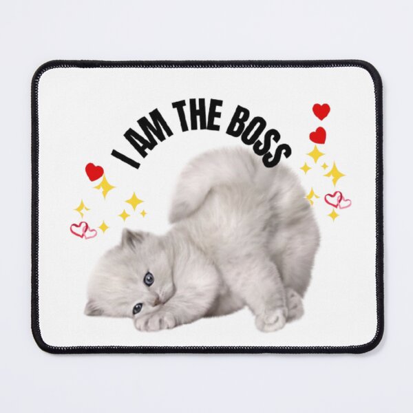 Item preview, I Am The Boss - Cute Kitten Attitude Quote designed and sold by SMinimalist613.