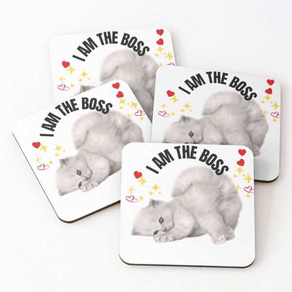 Item preview, I Am The Boss - Cute Kitten Attitude Quote designed and sold by SMinimalist613.