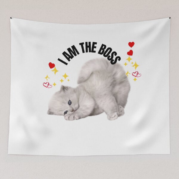 Item preview, I Am The Boss - Cute Kitten Attitude Quote designed and sold by SMinimalist613.