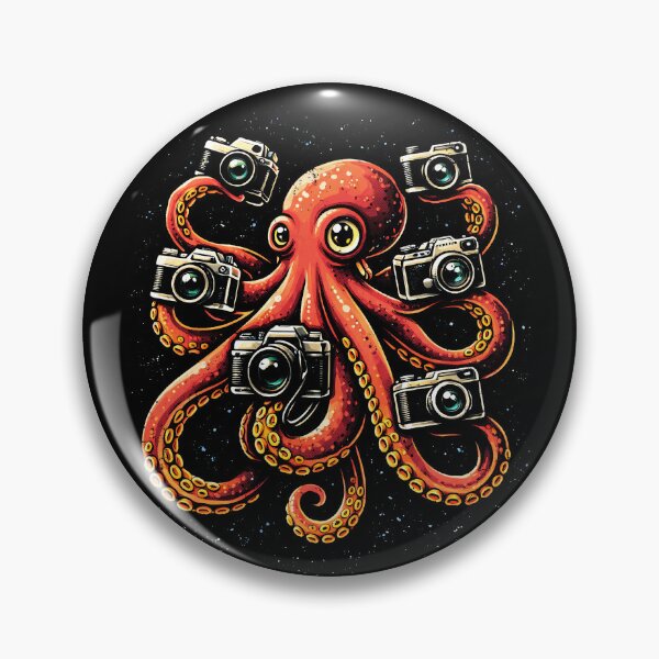 Item preview, Octopus with Cameras Graphic Design designed and sold by rafaeltto.