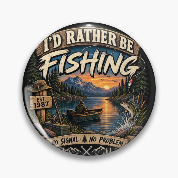 Item preview, I’d Rather Be Fishing – Vintage Outdoor Adventure designed and sold by Lumvero.