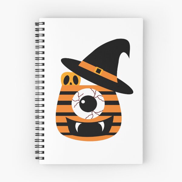 Item preview, Halloween Monster Candy Bucket with Eyeball and Skull, Spooky Trick or Treat Bag, Hand Drawn designed and sold by Tanapan2529.