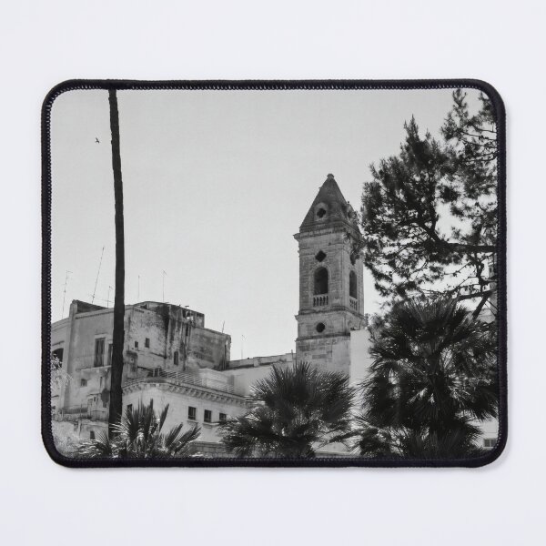 Item preview, Black and White Mediterranean Architecture with Palms designed and sold by ElinaArtPhoto.