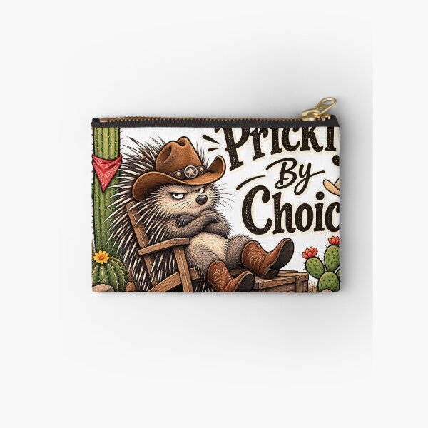 Item preview, Prickly By Choice – Funny Cowboy Porcupine designed and sold by LinaDesign Store.