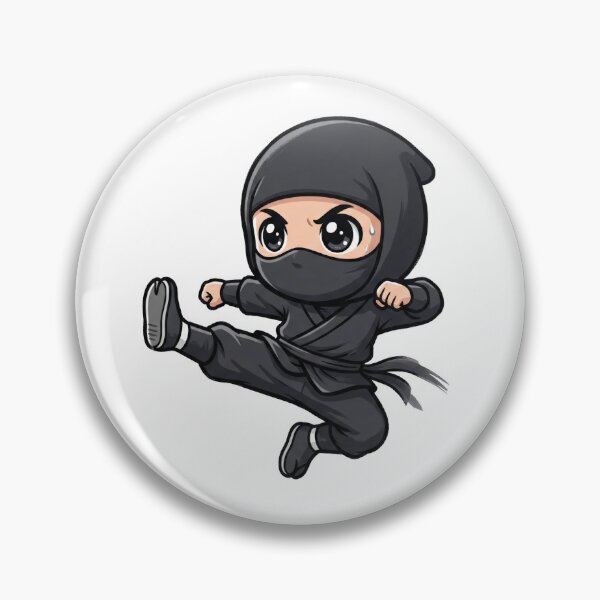 Item preview, Cute Chibi Ninja Flying Kick designed and sold by VFXguy.