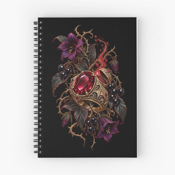 Item preview, Ruby Poison Ring with Belladonna – Vamp Romantic Gothic Art designed and sold by Anyshca.