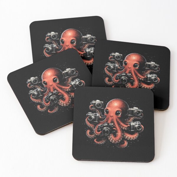 Item preview, Cute octopus with cameras design for photography lovers designed and sold by rafaeltto.