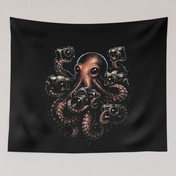 Item preview, octopus photographer design for creative souls designed and sold by rafaeltto.