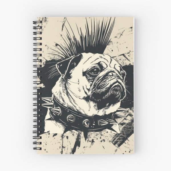 Item preview, Pug with mohawk and spiked collar designed and sold by anytka.