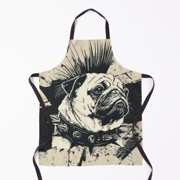 Item preview, Pug with mohawk and spiked collar designed and sold by anytka.