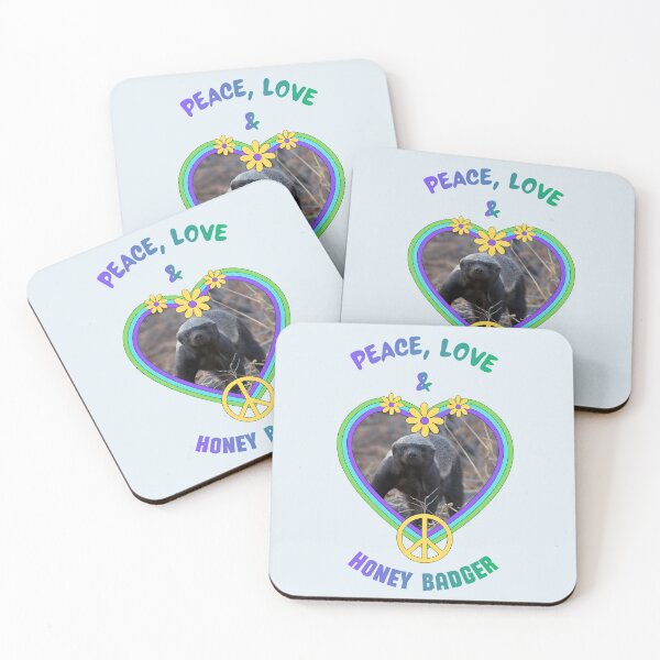 Item preview, Peace, Love & Honey Badger designed and sold by Nightshade Pixie Creations.