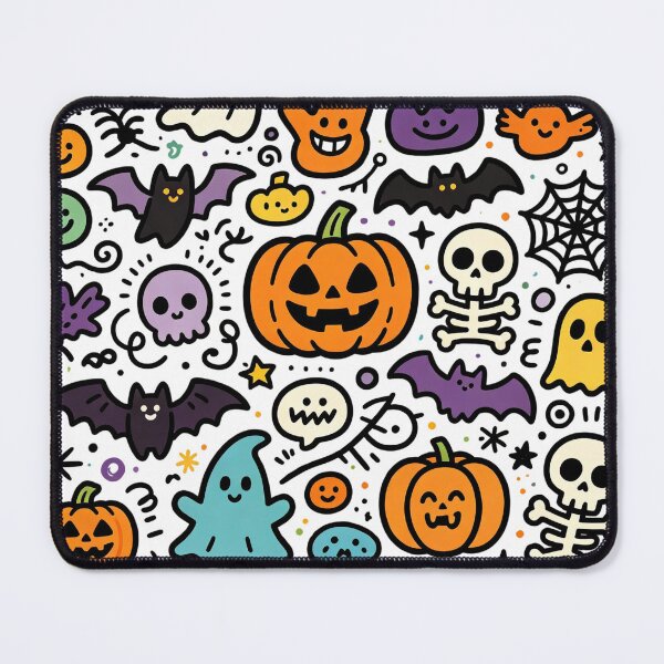 Item preview, Cute Halloween Doodles: Colorful Spooky Season Pattern designed and sold by Cherie-verse.