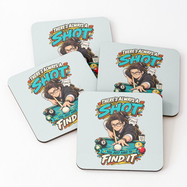 Item preview, There's Always a Shot Funny Pool Billiards Motivation designed and sold by waikibi ⭐⭐⭐⭐⭐.