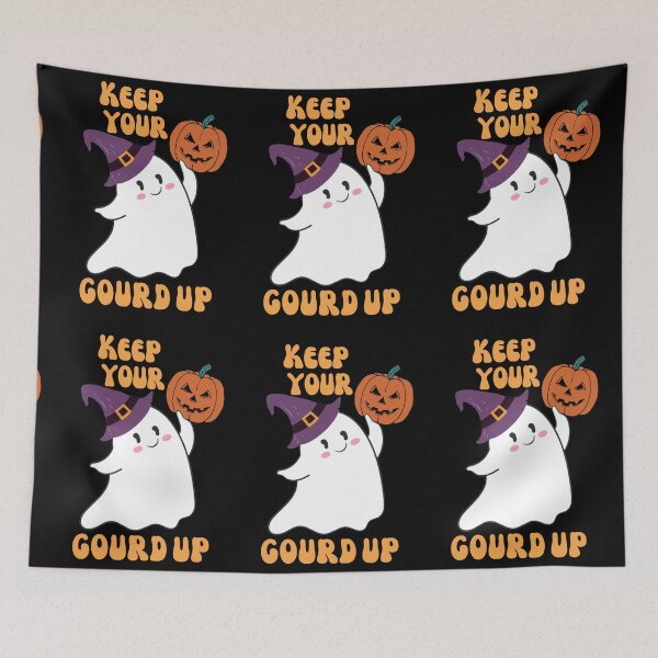 Item preview, Keep Your Gourd Up Happy Ghost With Pumpkin designed and sold by glowvim.