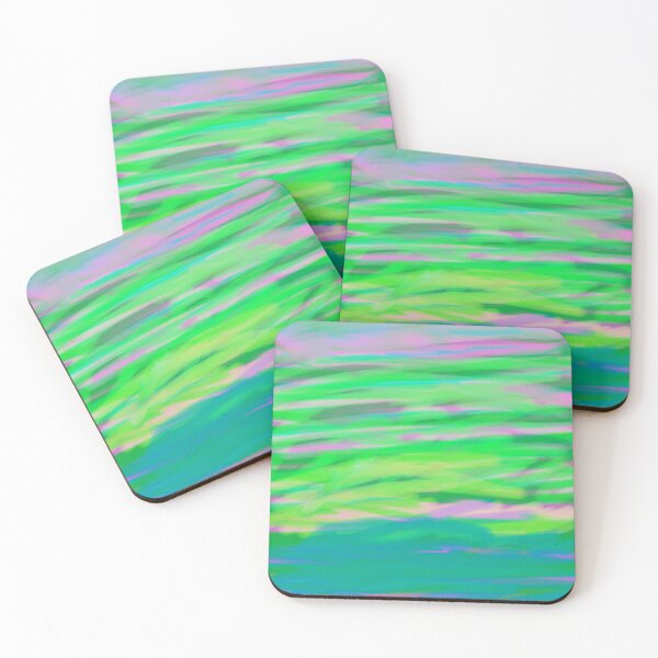Item preview, Abstract Neon Waves - Pink & Green designed and sold by ionotan.