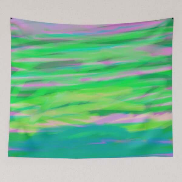 Item preview, Abstract Neon Waves - Pink & Green designed and sold by ionotan.