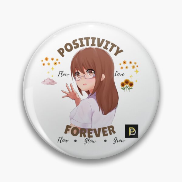 Item preview, Positivity Forever - Anime Girl Self Care Motivational Quote designed and sold by SMinimalist613.