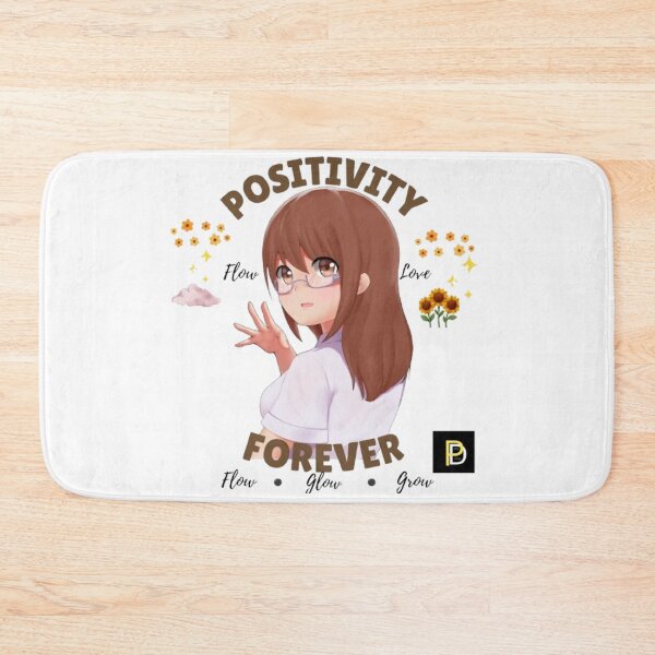 Item preview, Positivity Forever - Anime Girl Self Care Motivational Quote designed and sold by SMinimalist613.