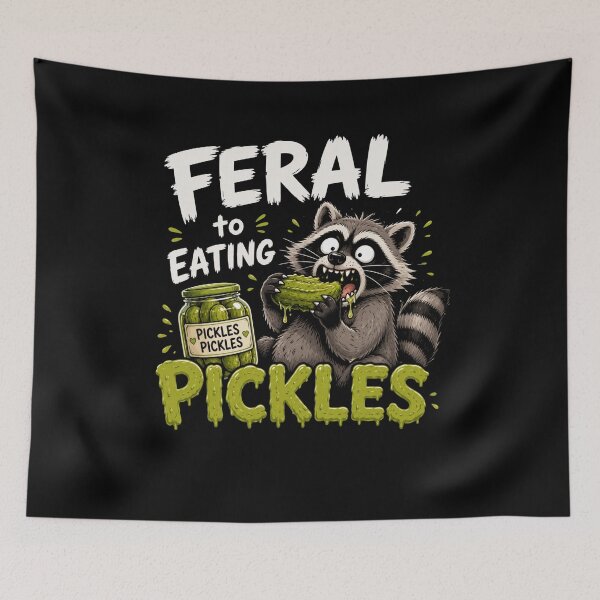 Item preview, Raccoon Eating Pickles Pickle designed and sold by TheEndDesign.
