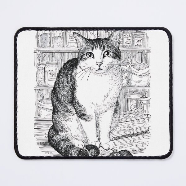 Item preview, Gatto e topo nella dispensa — illustrazione a china designed and sold by Rudycen.