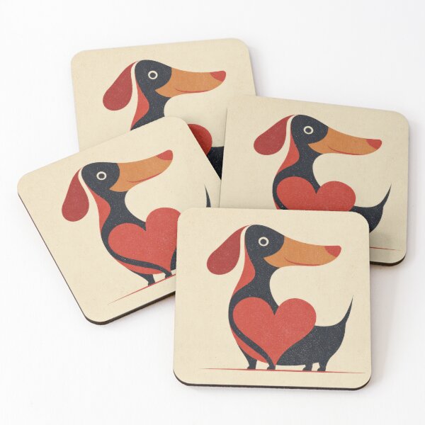 Item preview, Heart-shaped cute dachshund designed and sold by anytka.