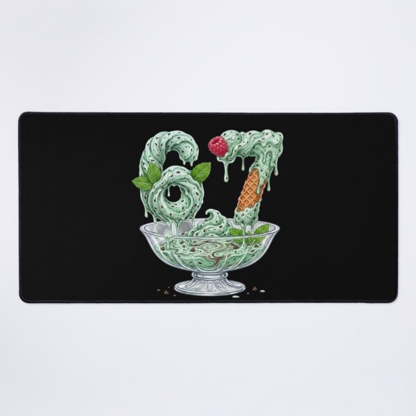 Item preview, 67 Mint Chocolate Chip Ice Cream Dripping Number Dessert Sundae Bowl | 67 Meme | Trending designed and sold by TeenLake.