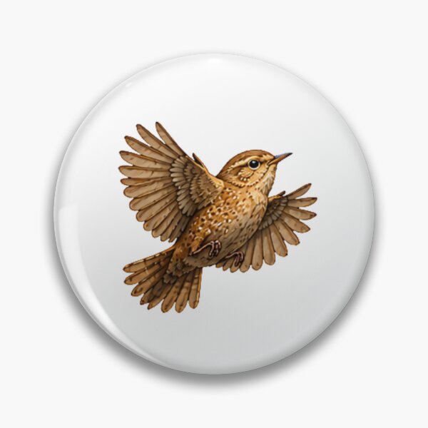 Item preview, Realistic Eurasian Wren Sticker Sheet Vintage Garden Bird Watercolor Illustration designed and sold by Rehnair.