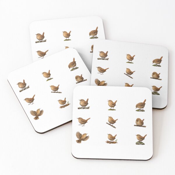 Item preview, Realistic Eurasian Wren Sticker Sheet Vintage Garden Bird Watercolor Illustration designed and sold by Rehnair.