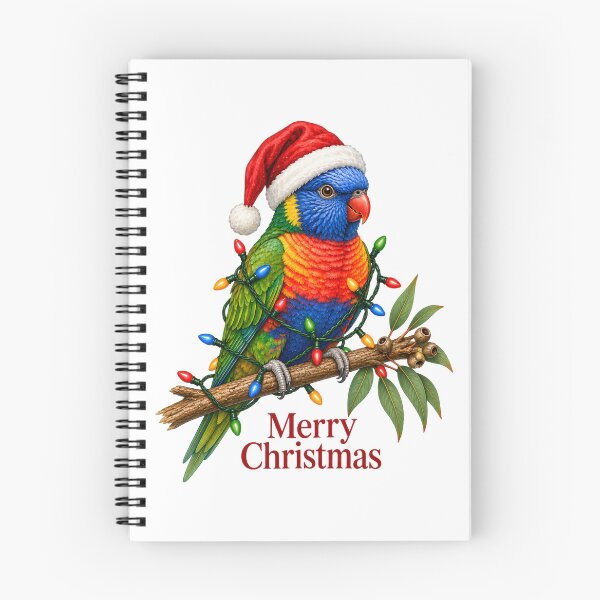 Item preview, Rainbow Lorikeet Christmas – Merry Christmas Australian Parrot with Lights designed and sold by SVALANART.