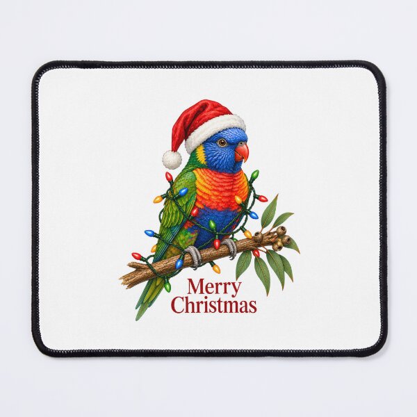 Item preview, Rainbow Lorikeet Christmas – Merry Christmas Australian Parrot with Lights designed and sold by SVALANART.