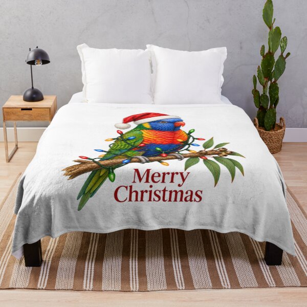 Item preview, Rainbow Lorikeet Christmas – Merry Christmas Australian Parrot with Lights designed and sold by SVALANART.