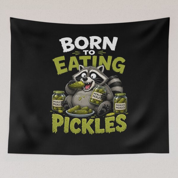 Item preview, Raccoon Eating Pickles Pickle designed and sold by TheEndDesign.