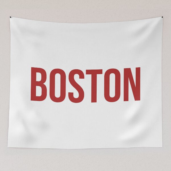 Item preview, Boston City Vintage Red Typography Minimalist Text Word designed and sold by FemmePod.