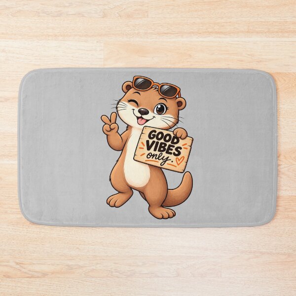 Item preview, Funny Otter Meme Collection - Good Vibes Only Otter Meme - Cute Cartoon Otter - Positive Animal Humor designed and sold by MiraLumeStudio.