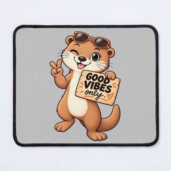 Item preview, Funny Otter Meme Collection - Good Vibes Only Otter Meme - Cute Cartoon Otter - Positive Animal Humor designed and sold by MiraLumeStudio.