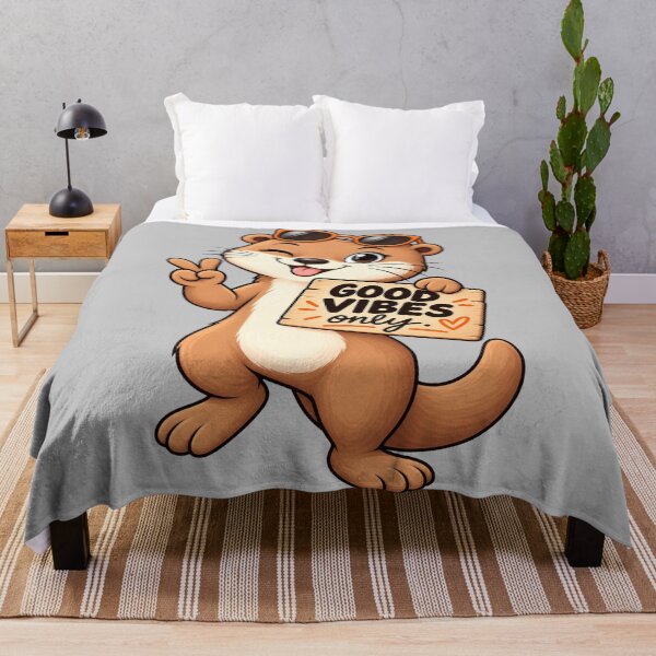 Item preview, Funny Otter Meme Collection - Good Vibes Only Otter Meme - Cute Cartoon Otter - Positive Animal Humor designed and sold by MiraLumeStudio.