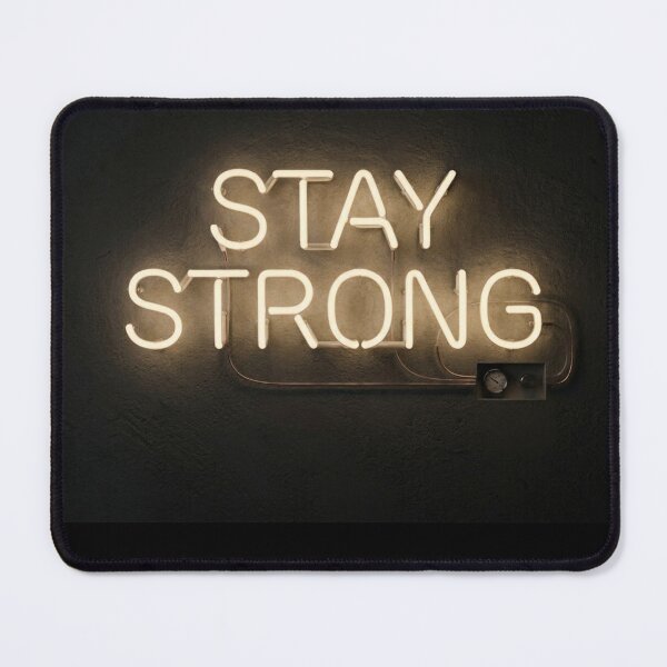 Item preview, Stay Strong Glowing Neon Sign Motivational Anti Anxiety Graphic T-Shirt designed and sold by Sulco Design.