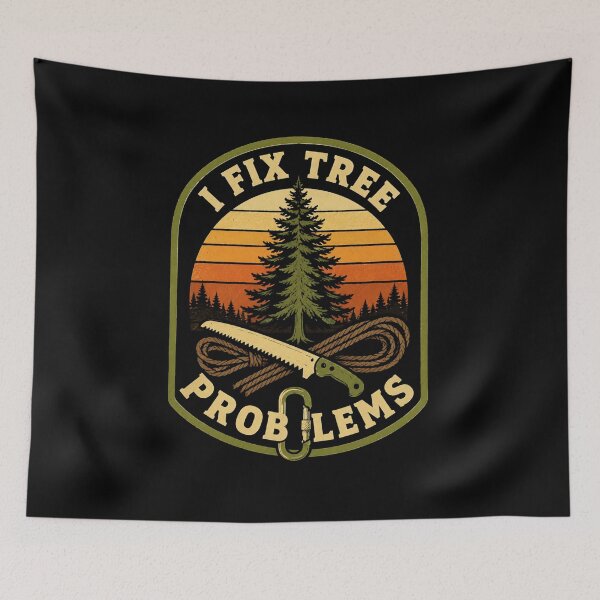 Item preview, I Fix Tree Problems Funny Arborist Tree Care Gift designed and sold by DreamLayerStudio.