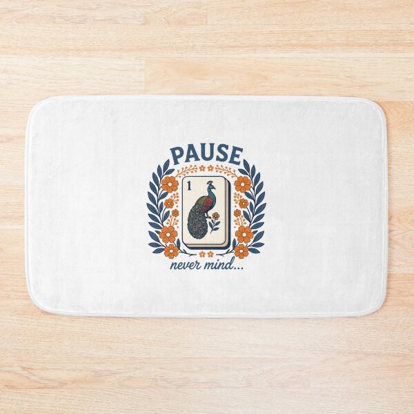 Item preview, Pause Never Mind Peacock Funny Mahjong   designed and sold by designclub.