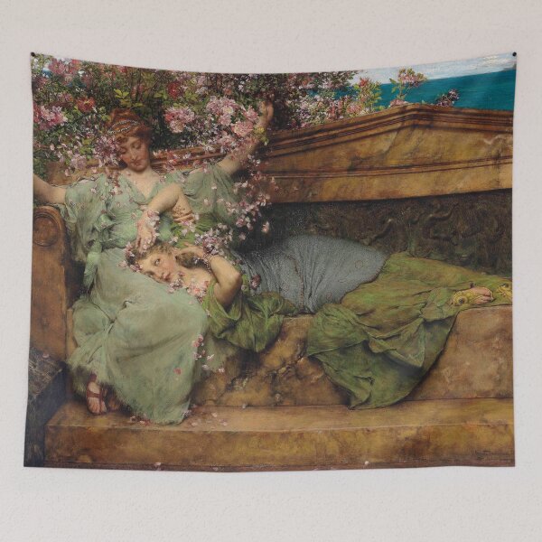 Item preview, Vintage Garden Wall Art, In a Rose Garden Print, Lawrence Alma-Tadema Victorian Art designed and sold by RickE.