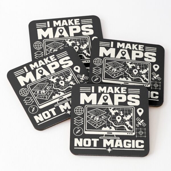 Item preview, I Make Maps Not Magic Funny GIS Analyst Geospatial Gift designed and sold by DreamLayerStudio.