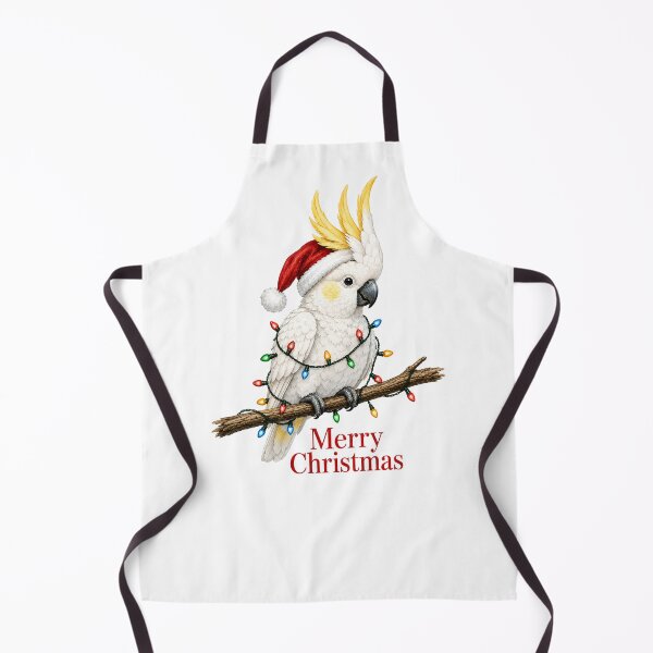 Item preview, Sulphur-Crested Cockatoo Christmas – Merry Christmas Australian Bird with Lights designed and sold by SVALANART.