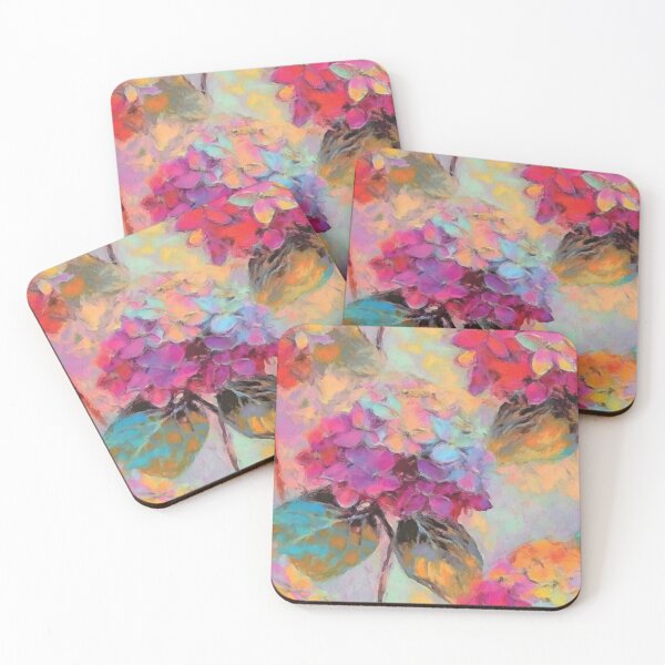 Item preview, Colorful Hydrangea Flowers Painting in Pastel Tones designed and sold by DuckyRubin.