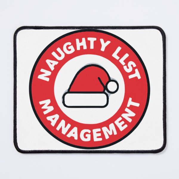 Item preview, Naughty List Management Funny Christmas Santa Hat Sticker designed and sold by trendplusco.