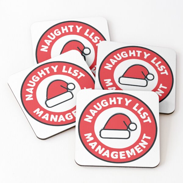 Item preview, Naughty List Management Funny Christmas Santa Hat Sticker designed and sold by trendplusco.