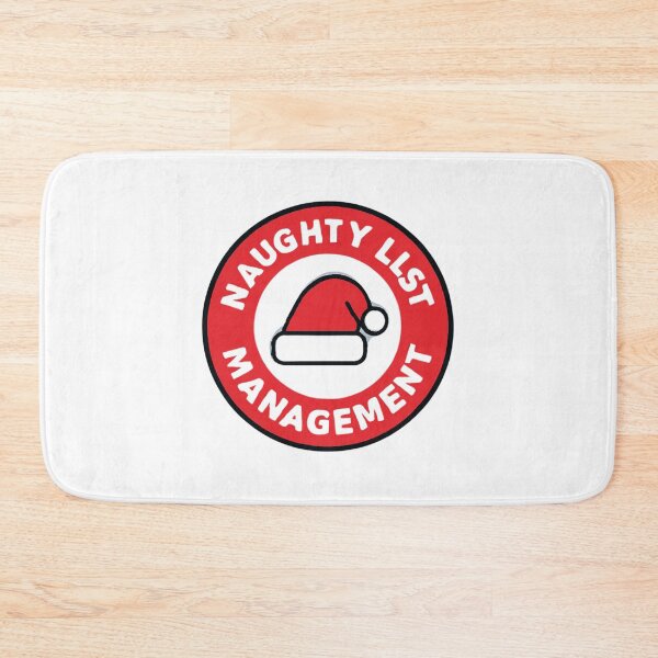 Item preview, Naughty List Management Funny Christmas Santa Hat Sticker designed and sold by trendplusco.